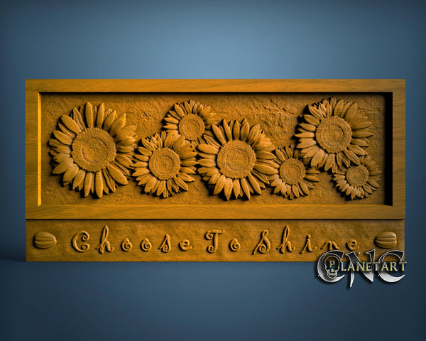 Sun Flower, 3D STL Model 6340