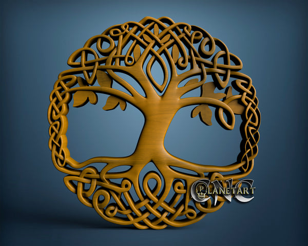Tree of Life Celtic, 3D STL Model 6312