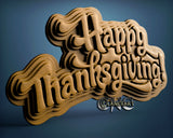 Happy Thanksgiving, 3D STL Model 10148