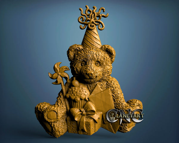 Teddy Bear Gift, 3D STL Model 10142