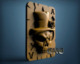 Card With Skull, 3D STL Model 6203