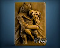 Girl and the Bear, 3D STL Model 6524