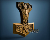 Thor Hammer, 3D STL Model 6650