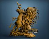 American -Indian Warrior, 3D STL Model 2102