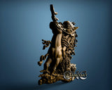 American -Indian Warrior, 3D STL Model 2102