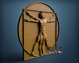 Vitruvian, 3D STL Model 6662