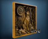 Hunting Clock, 3D STL Model 1202