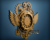 Steampunk Clock, 3D STL Model 1281