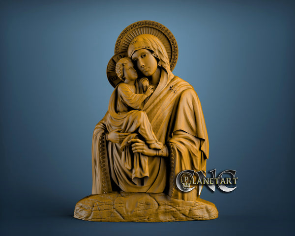 Virgin Mary, 3D STL Model 4669