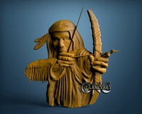 American Indian Boy, 3D STL Model 2098