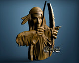 American Indian Boy, 3D STL Model 2098