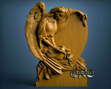 Grave stone Angel, 3D STL Model 11131