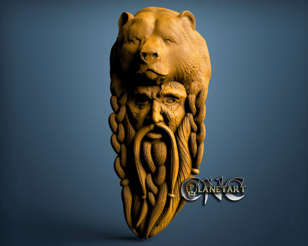 Bear and Oldman, 3D STL Model 10289