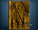 Firefighters Raising the Flag, 3D STL Model 10016