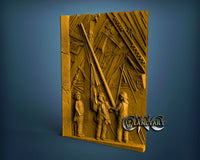 Firefighters Raising the Flag, 3D STL Model 10016