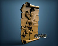 Hawk and Snake, 3D STL Model 0440