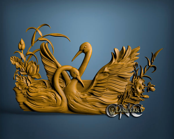 Swans, 3D STL Model 0835