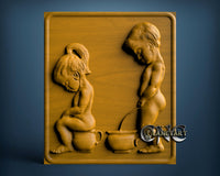 Toilet Signs, 3D STL Model 2041