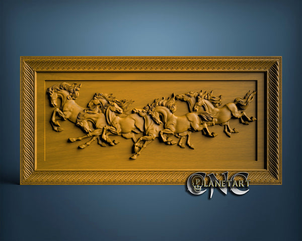 Horses, 3D STL Model 0765