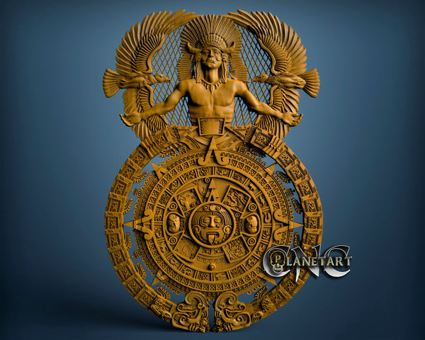 Maya Aztec Calendar, 3D STL Model 6264