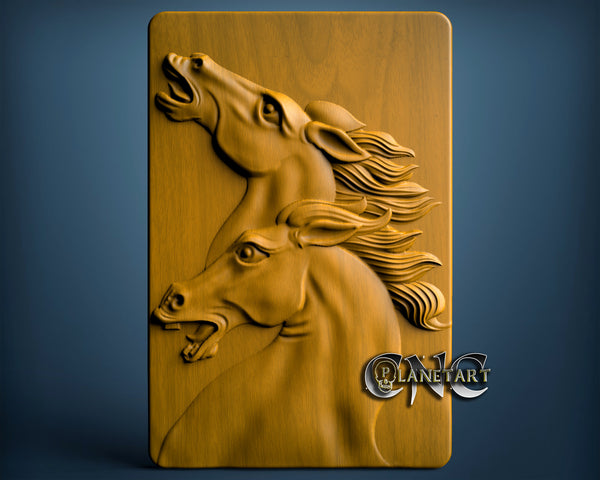 Horses, 3D STL Model 0747