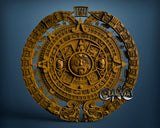 Aztec Calendar, 3D STL Model 6263