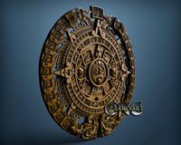 Aztec Calendar, 3D STL Model 6263