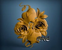 Hearts and Flowers, 3D STL Model 2548