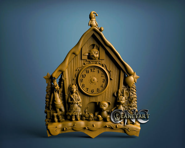 Christmas Clock, 3D STL Model 10121