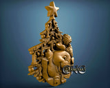 Pig Christmas Tree, 3D STL Model 10141