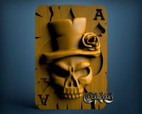 Card With Skull, 3D STL Model 6203