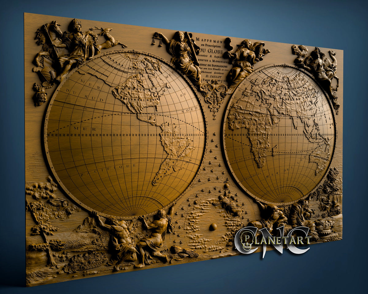 Stl Map Vector The World Map, 3D STL Model 6617 – Cnc Planet Art