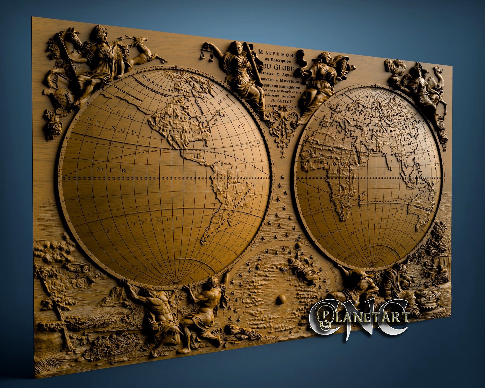 The World Map, 3D STL Model 6617 – Cnc Planet Art