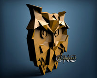 Geometrical Owl, 3D STL Model 6655