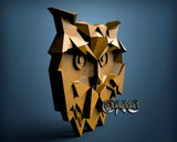 Geometrical Owl, 3D STL Model 6655