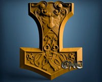 Thor Hammer, 3D STL Model 6650