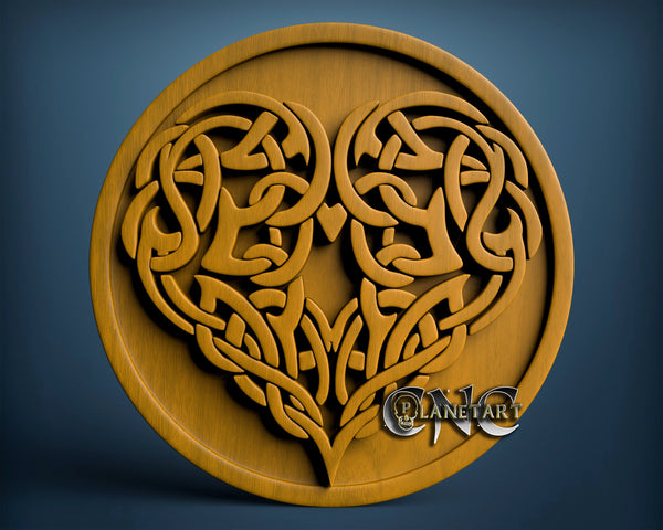 Celtic Heart, 3D STL Model 6654
