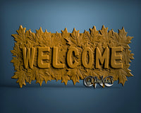 Welcome Sign, 3D STL Model 6704