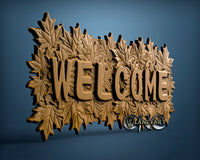 Welcome Sign, 3D STL Model 6704