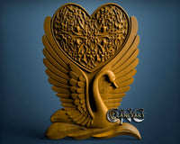 Heart Swan, 3D STL Model 2046