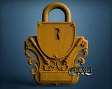 Lock and Keys, 3D STL Model 2040