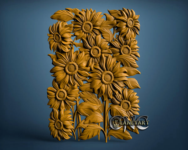 Sun Flower, 3D STL Model 2577