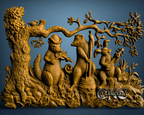 Jungle Band, 3D STL Model 2152