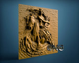 Woman on Horse, 3D STL Model 10212