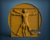 Vitruvian, 3D STL Model 6662