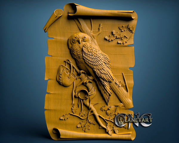 Owl, 3D STL Model 0412