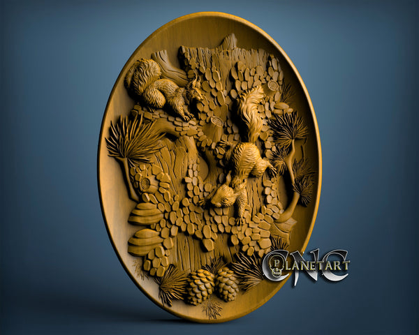 Squirrels, 3D STL Model 0871