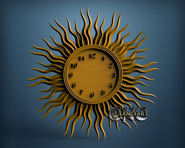Sun Clock, 3D STL Model 1291