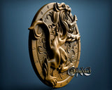 Emblem Lion, 3D STL Model 1513