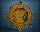 Compass Clock, 3D STL Model 1214